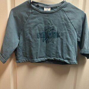 Gymshark womens Blue Raglan Top size XS/ NWOT 979